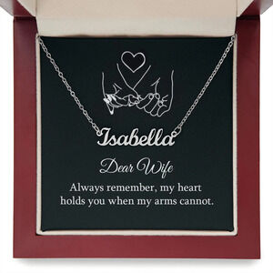 To My Wife Always Remember Personalized Name Necklace Stainless Steel Custom Na